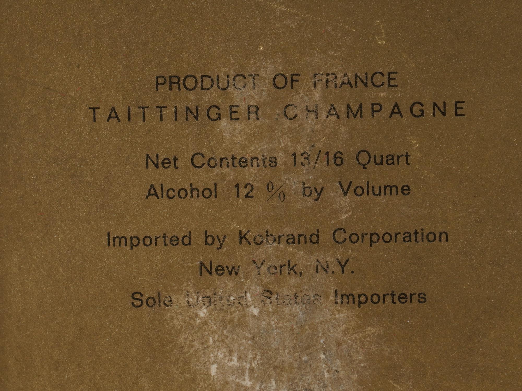VINTAGE FRENCH TAITTINGER BRUT CHAMPAGNE RED IOB PIC-6